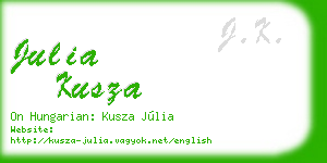 julia kusza business card