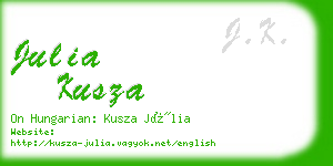 julia kusza business card